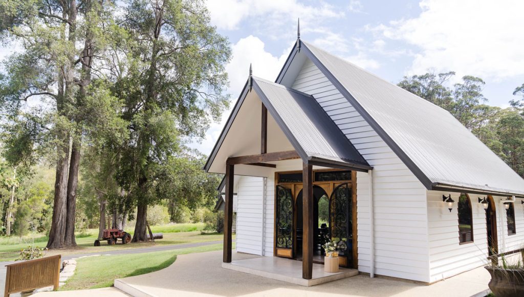 The Prideaux Estate Chapel ceremony on the Sunshine Coast