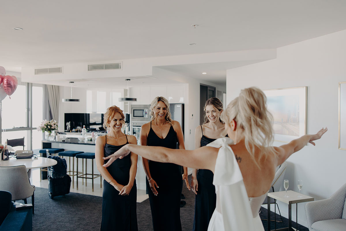 Zoe and Alex's beautiful Brisbane wedding ceremony at The Refinery