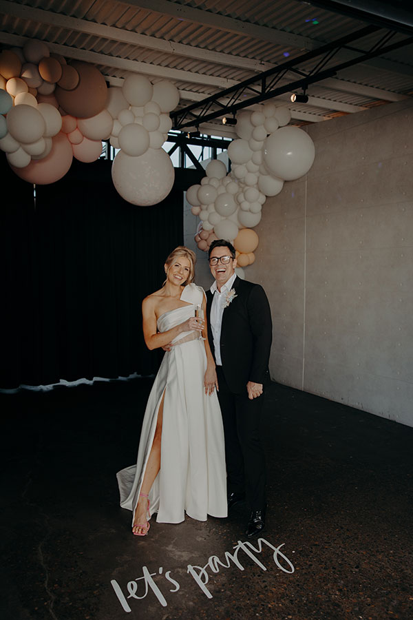 Zoe and Alex's beautiful Brisbane wedding ceremony at The Refinery