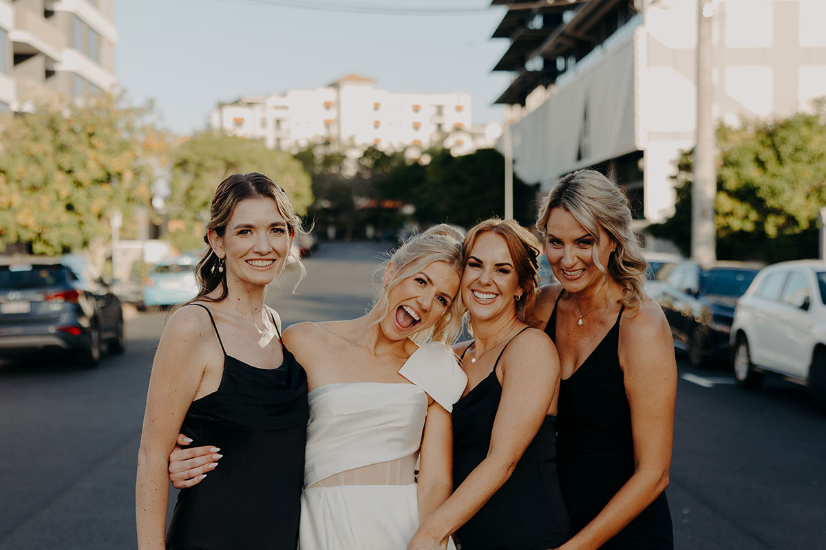 Zoe and Alex's beautiful Brisbane wedding ceremony at The Refinery