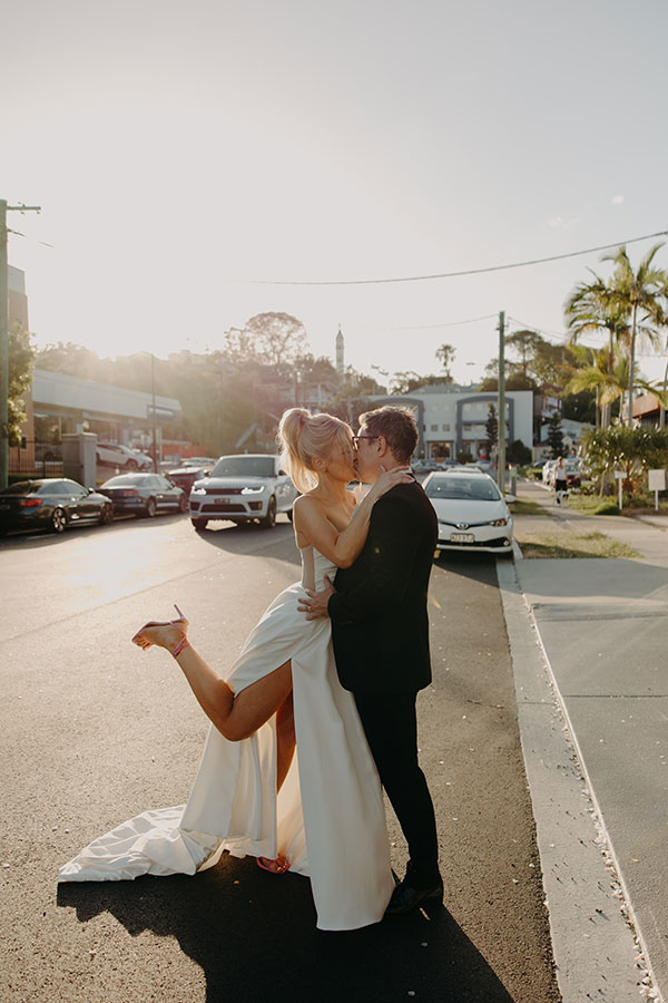 Zoe and Alex's beautiful Brisbane wedding ceremony at The Refinery