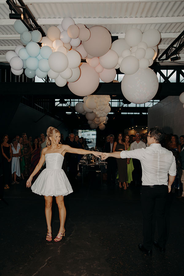 Zoe and Alex's beautiful Brisbane wedding ceremony at The Refinery