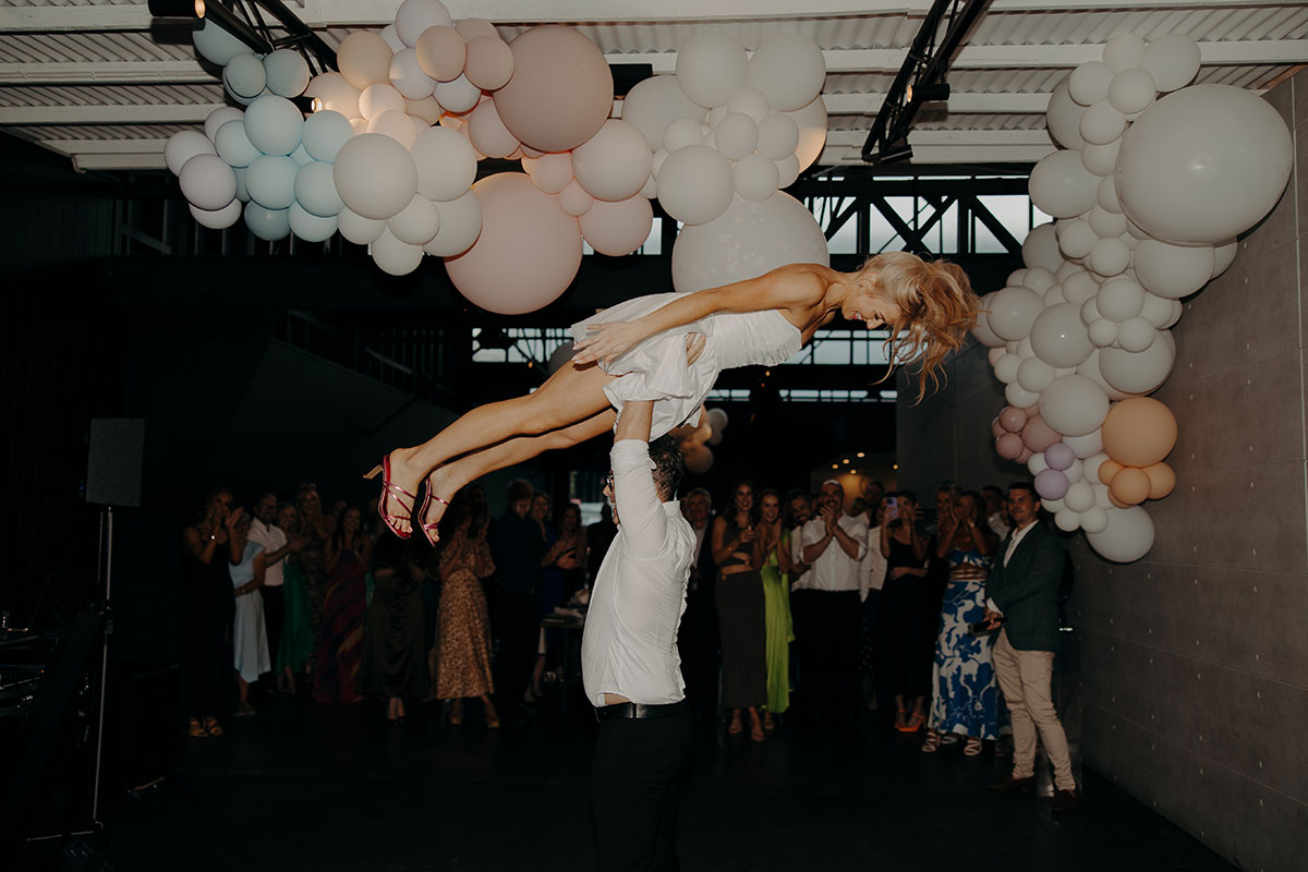 Zoe and Alex's beautiful Brisbane wedding ceremony at The Refinery